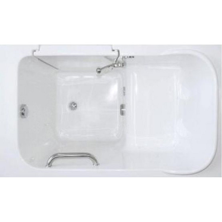 Avora Bath 48'' x 28'' Walkin Air Fibreglass Bathtub with Faucet